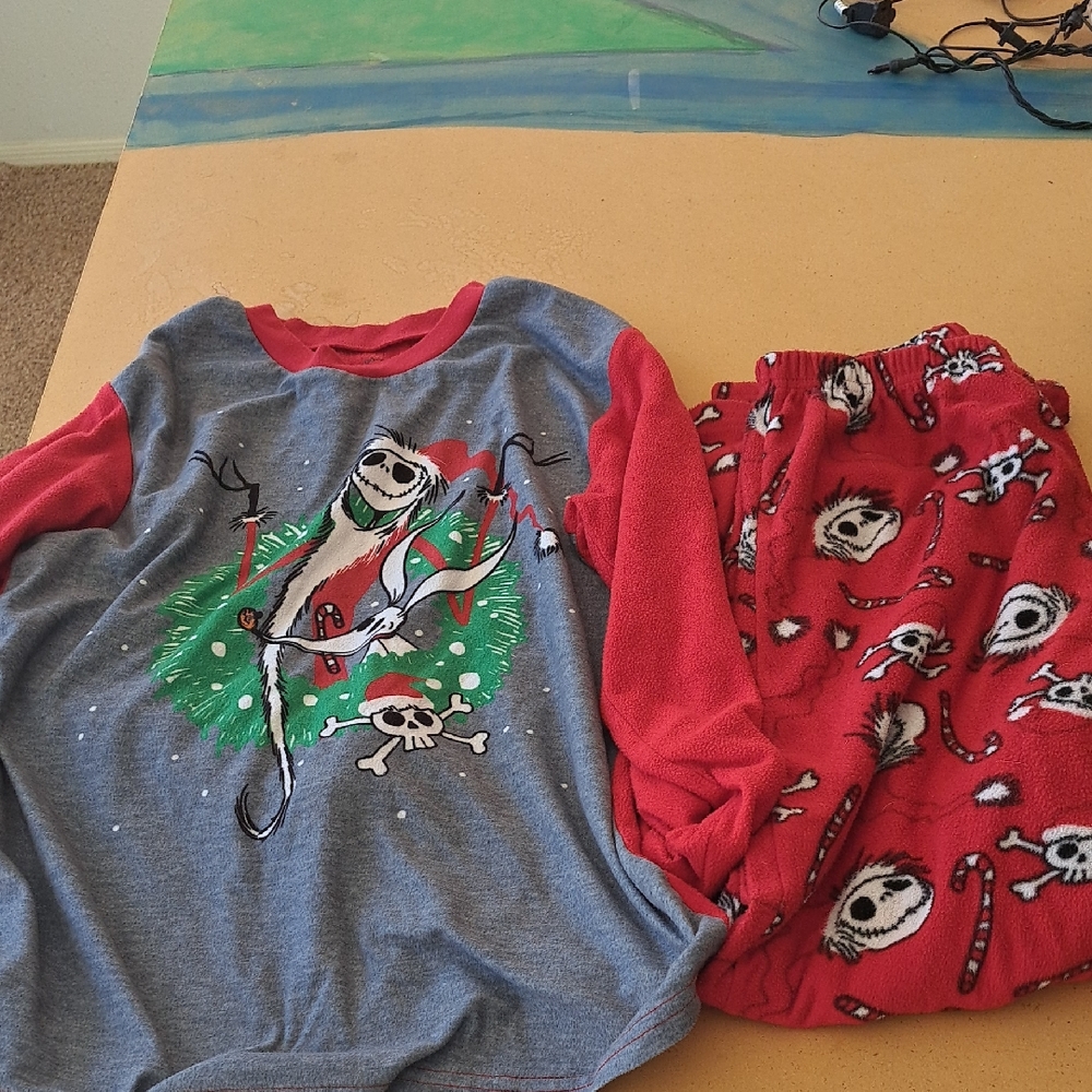 Disney Red and Gray Kids Pajama Set
